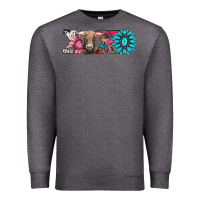 Charcoal Heather xoxo braunvieh cow Premium Sweatshirt - AdoDesignShop