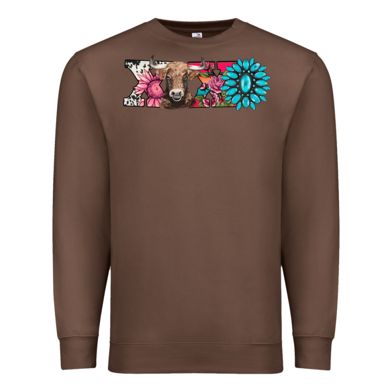 Xoxo Braunvieh Cow Premium Sweatshirt by AdoDesignShop | Teevron