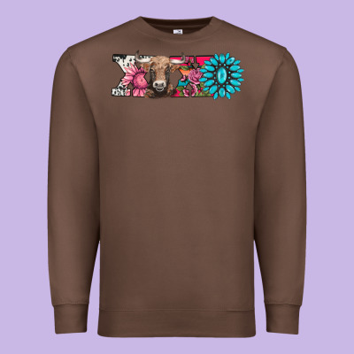 Xoxo Braunvieh Cow Premium Sweatshirt Designed By Adodesignshop