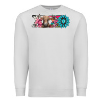Dove Grey xoxo braunvieh cow Premium Sweatshirt - AdoDesignShop