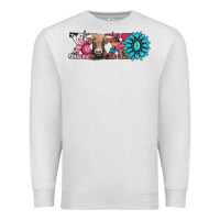 Oatmeal Heather xoxo braunvieh cow Premium Sweatshirt - AdoDesignShop