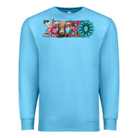 Ocean Blue xoxo braunvieh cow Premium Sweatshirt - AdoDesignShop
