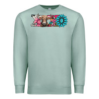 Seafoam xoxo braunvieh cow Premium Sweatshirt - AdoDesignShop
