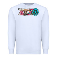 White xoxo braunvieh cow Premium Sweatshirt - AdoDesignShop