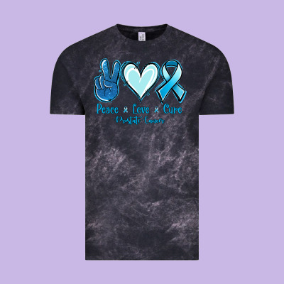Peace Love Cure Prostate Cancer Vintage Tee Designed By Jasminsmagicworld