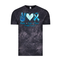 Cloud Black Peace Love Cure Prostate Cancer Vintage Tee - Jasminsmagicworld