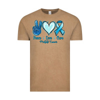 Vintage Coffee Peace Love Cure Prostate Cancer Vintage Tee - Jasminsmagicworld