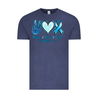 Vintage Denim Peace Love Cure Prostate Cancer Vintage Tee - Jasminsmagicworld