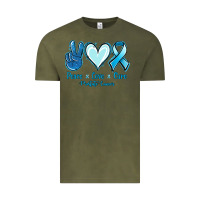 Vintage Olive Peace Love Cure Prostate Cancer Vintage Tee - Jasminsmagicworld