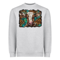Heather Grey Christmas background baby calf Heavyweight Sweatshirt - BarkalooDesign