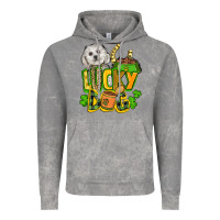 Cloud Rock lucky dog St. Patrick's Vintage Hoodie - FaDigitalArtStudio