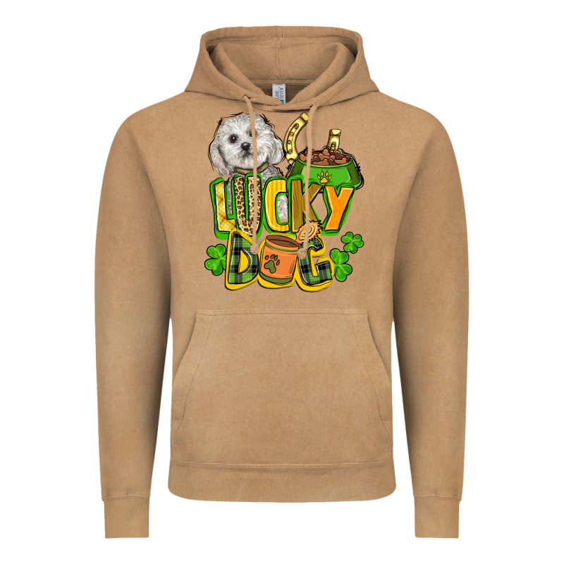 Lucky Dog St. Patrick's Vintage Hoodie by FaDigitalArtStudio | Teevron