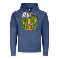 Vintage Denim lucky dog St. Patrick's Vintage Hoodie - FaDigitalArtStudio