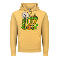 Vintage Mustard lucky dog St. Patrick's Vintage Hoodie - FaDigitalArtStudio