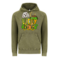 Vintage Olive lucky dog St. Patrick's Vintage Hoodie - FaDigitalArtStudio