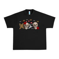 Black Xoxo Valentine skulls Valentine's Day Urban Heavy Tee - FaDigitalArtStudio