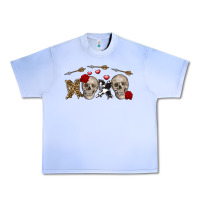 Grape Ice Xoxo Valentine skulls Valentine's Day Urban Heavy Tee - FaDigitalArtStudio