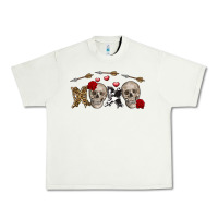 Pistachio Xoxo Valentine skulls Valentine's Day Urban Heavy Tee - FaDigitalArtStudio