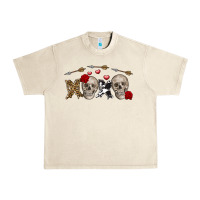 Sandshell Xoxo Valentine skulls Valentine's Day Urban Heavy Tee - FaDigitalArtStudio