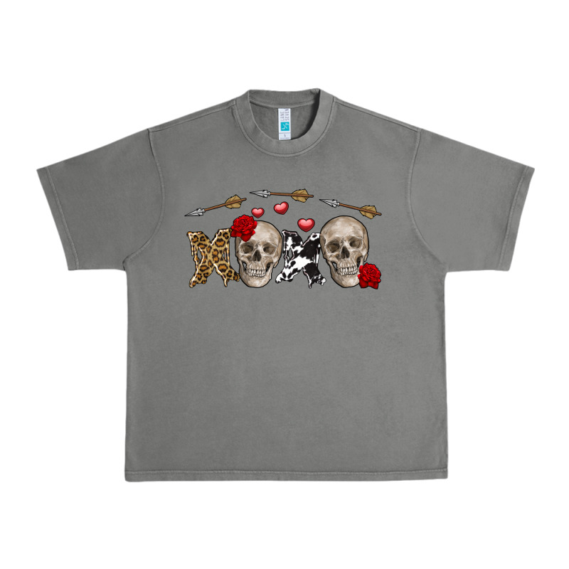 Xoxo Valentine Skulls Valentine's Day Urban Heavy Tee by FaDigitalArtStudio | Teevron