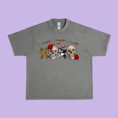 Xoxo Valentine Skulls Valentine's Day Urban Heavy Tee Designed By Fadigitalartstudio