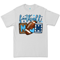 Dove Grey Football mom blue team color Premium Tee - HowdyJamesFarm