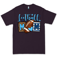 Plum Football mom blue team color Premium Tee - HowdyJamesFarm