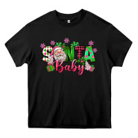 Black santa baby pink christmas Heavy Core Tee - texasbilliewilder