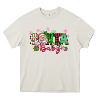 Cream santa baby pink christmas Heavy Core Tee - texasbilliewilder