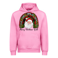 Fuchsia Pink merry christmas y'all rainbow Urban Hoodie - JahusDesignShop