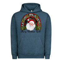Pigment Midnight Navy merry christmas y'all rainbow Urban Hoodie - JahusDesignShop