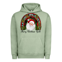 Pigment Oil Green merry christmas y'all rainbow Urban Hoodie - JahusDesignShop