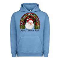 Pigment Pebble Blue merry christmas y'all rainbow Urban Hoodie - JahusDesignShop