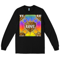 Black Pride lgbtq leopard love heart seamless pattern Long Sleeve Tee - BundleAndBundleShop