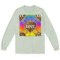 Matcha Pride lgbtq leopard love heart seamless pattern Long Sleeve Tee - BundleAndBundleShop