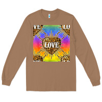 Toasted Coconut Pride lgbtq leopard love heart seamless pattern Long Sleeve Tee - BundleAndBundleShop