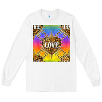 White Pride lgbtq leopard love heart seamless pattern Long Sleeve Tee - BundleAndBundleShop