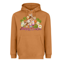 Meerkat easter bunny with carrots and daisy Heavyweight Hoodie - AdoDesignShop