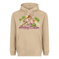 Mushroom easter bunny with carrots and daisy Heavyweight Hoodie - AdoDesignShop