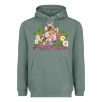 Sage easter bunny with carrots and daisy Heavyweight Hoodie - AdoDesignShop
