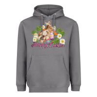 Storm easter bunny with carrots and daisy Heavyweight Hoodie - AdoDesignShop