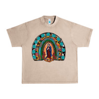 French Oak Lady Of Guadalupe Rainbow Urban Heavy Tee - RanaPortraitStore