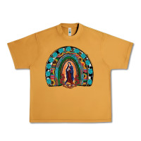 Peanut Butter Lady Of Guadalupe Rainbow Urban Heavy Tee - RanaPortraitStore