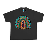 Pigment Black Lady Of Guadalupe Rainbow Urban Heavy Tee - RanaPortraitStore
