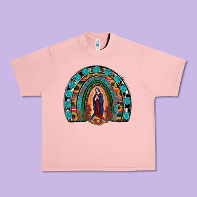 Lady Of Guadalupe Rainbow Urban Heavy Tee Designed By Ranaportraitstore