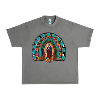 Tornado Lady Of Guadalupe Rainbow Urban Heavy Tee - RanaPortraitStore