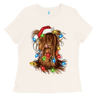 Bone christmas heifer cow gnome Ladies Tee - CowGirlArtShop