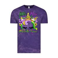 Cloud Purple little miss mardi gras unicorn  olivia Vintage Tee - OliviaCreatesArt