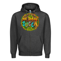 Charcoal Heather not today succa Zipper Hoodie - AdoDesignShop