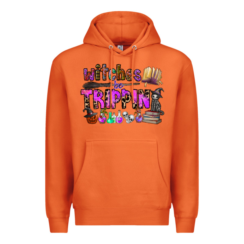 Witches Be Trippin Premium Hoodie by CowhideDigitalArt | Teevron